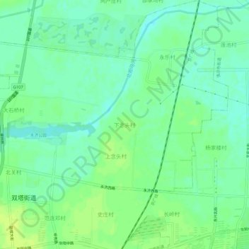 Topografische Karte 下念头村, Höhe, Relief