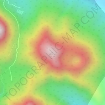 Topografische Karte Mount Pulog, Höhe, Relief