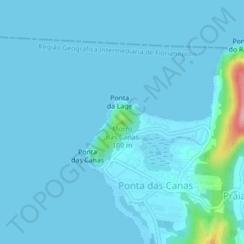 Topografische Karte Morro das Canas, Höhe, Relief