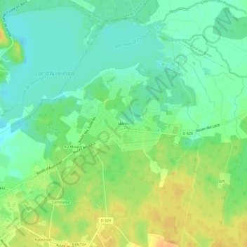 Topografische Karte Mares, Höhe, Relief