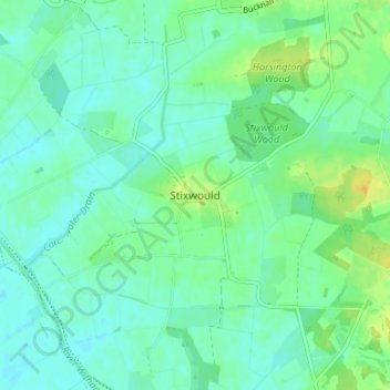 Topografische Karte Stixwould, Höhe, Relief