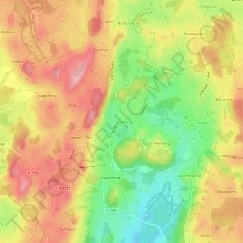 Topografische Karte Karsee, Höhe, Relief