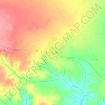 Topografische Karte Buritirana, Höhe, Relief