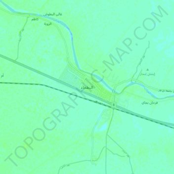 Topografische Karte Al Batha, Höhe, Relief