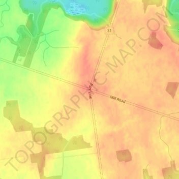 Topografische Karte Varna, Höhe, Relief