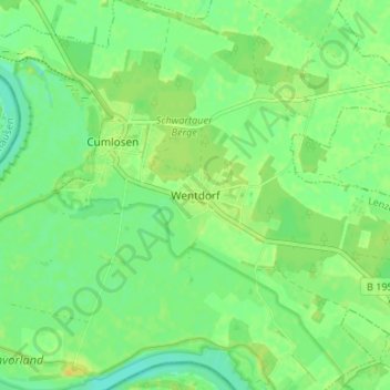 Topografische Karte Wentdorf, Höhe, Relief
