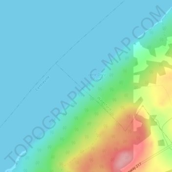 Topografische Karte Digby Neck, Höhe, Relief