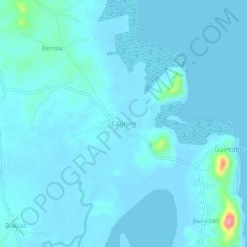 Topografische Karte Cagting, Höhe, Relief