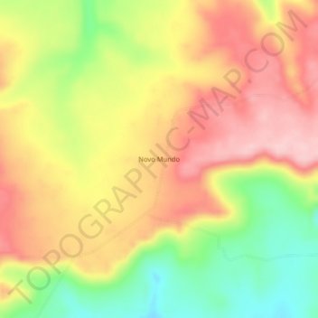 Topografische Karte Novo Mundo, Höhe, Relief