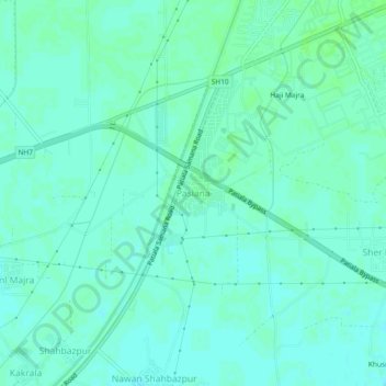 Topografische Karte Pasiana, Höhe, Relief