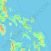Topografische Karte Albay, Höhe, Relief