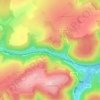Topografische Karte Rocher du Canal, Höhe, Relief