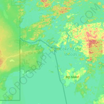 Topografische Karte Marian Island, Höhe, Relief