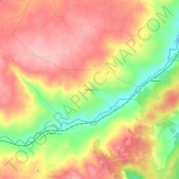 Topografische Karte Pailobo, Höhe, Relief