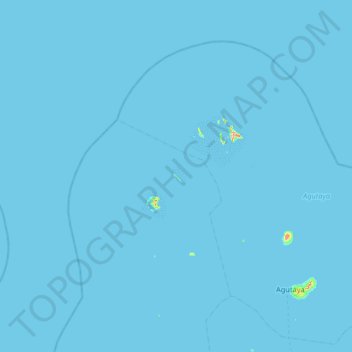 Topografische Karte Amanpulo, Höhe, Relief