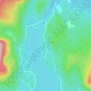 Topografische Karte Lac-Ouareau, Höhe, Relief