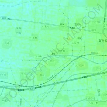 Topografische Karte 董寨, Höhe, Relief