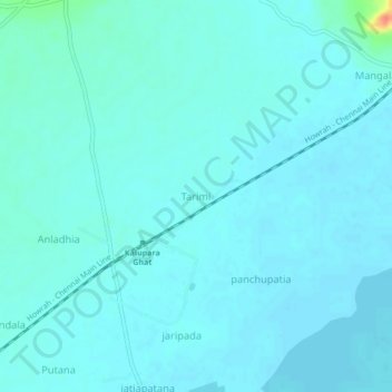 Topografische Karte Tarimi, Höhe, Relief