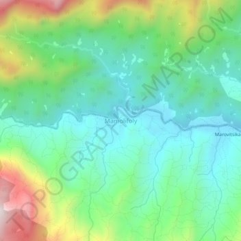 Topografische Karte Mamolifoly, Höhe, Relief