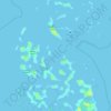 Topografische Karte Hundred Islands, Höhe, Relief