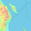 Topografische Karte Isla San Fransisco, Höhe, Relief