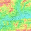 Topografische Karte City de Londres, Höhe, Relief
