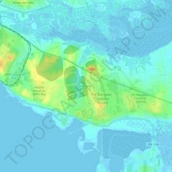 Topografische Karte Mitrena, Höhe, Relief