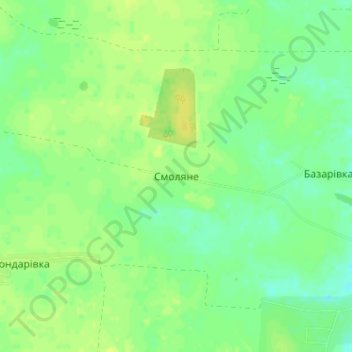 Topografische Karte Смоляное, Höhe, Relief