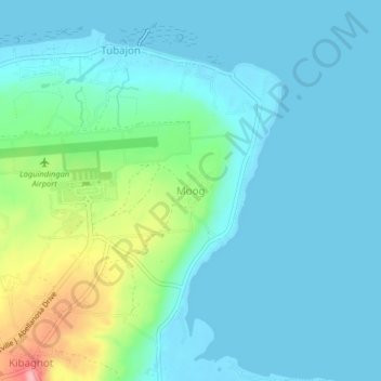 Topografische Karte Moog, Höhe, Relief