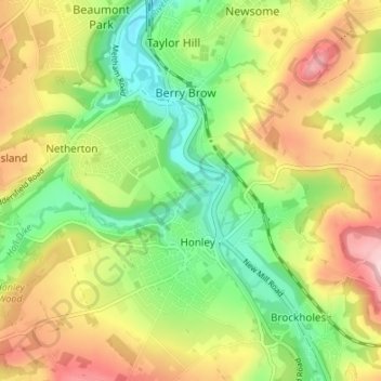 Topografische Karte Magdale, Höhe, Relief