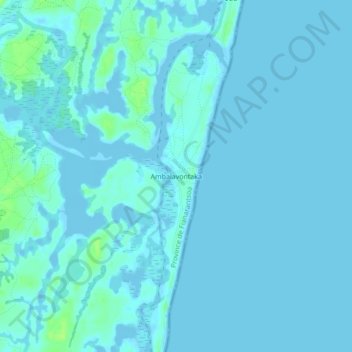 Topografische Karte Ambalavontaka, Höhe, Relief