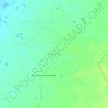 Topografische Karte Bekonzay, Höhe, Relief