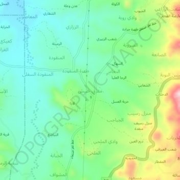 Topografische Karte Mafraq Hubaysh, Höhe, Relief