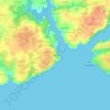 Topografische Karte Port Manec’h, Höhe, Relief