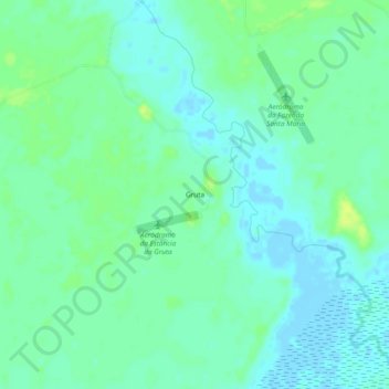 Topografische Karte Gruta, Höhe, Relief