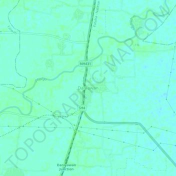 Topografische Karte Daniawan, Höhe, Relief