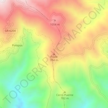 Topografische Karte Fraile, Höhe, Relief