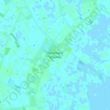 Topografische Karte Marshland St James, Höhe, Relief