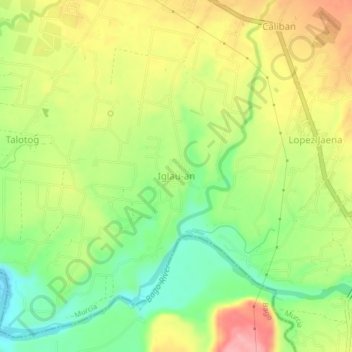 Topografische Karte Iglau-an, Höhe, Relief