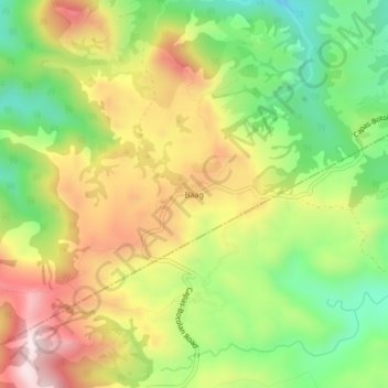 Topografische Karte Baag, Höhe, Relief