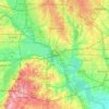 Topografische Karte Dallas, TX, Höhe, Relief