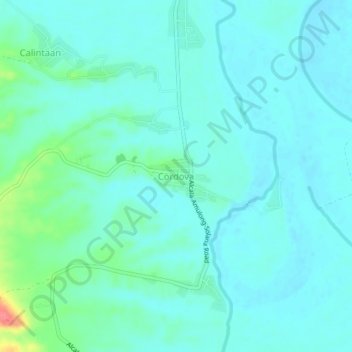 Topografische Karte Cordova, Höhe, Relief