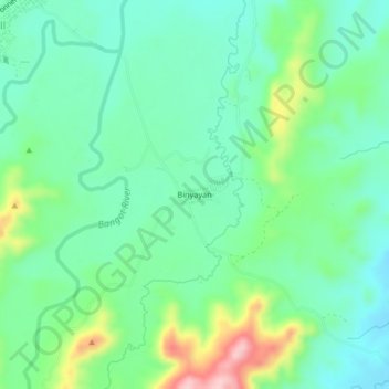 Topografische Karte Binyayan, Höhe, Relief
