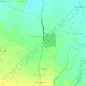 Topografische Karte Lukay, Höhe, Relief