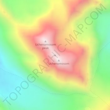Topografische Karte 3 sisters, Höhe, Relief