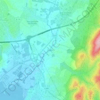 Topografische Karte Issanka, Höhe, Relief
