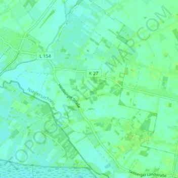 Topografische Karte Heidberg, Höhe, Relief