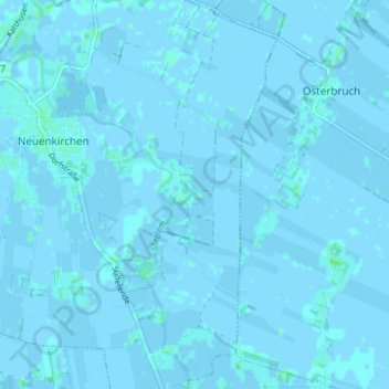 Topografische Karte Pedingworth, Höhe, Relief