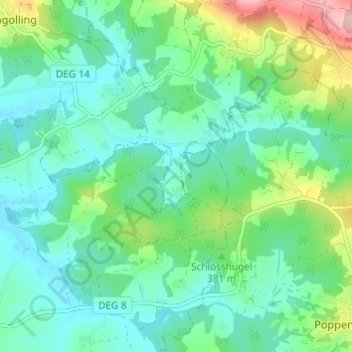 Topografische Karte Furth, Höhe, Relief