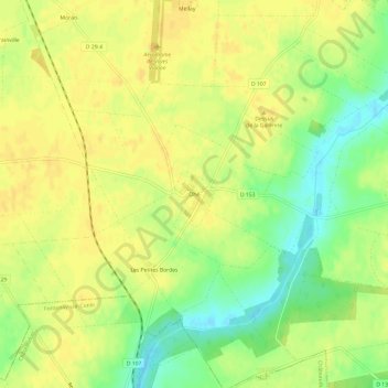 Topografische Karte Ohé, Höhe, Relief